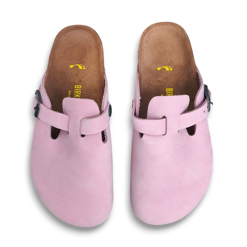 Birkenstock Boston Kids Youth Nubuck Lavender Slip On Clog Sandals NIB 33 - Picture 2 of 4